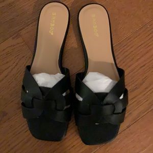 Bamboo black sandals